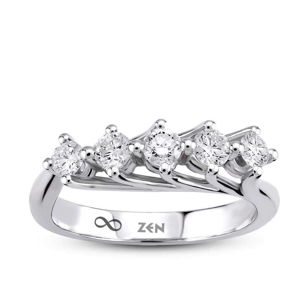 1.00 ct Five Stone Diamond Ring