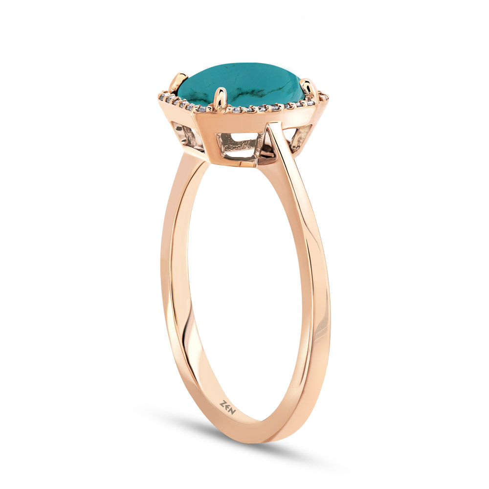 1.06 ct Diamond Turquoise Ring