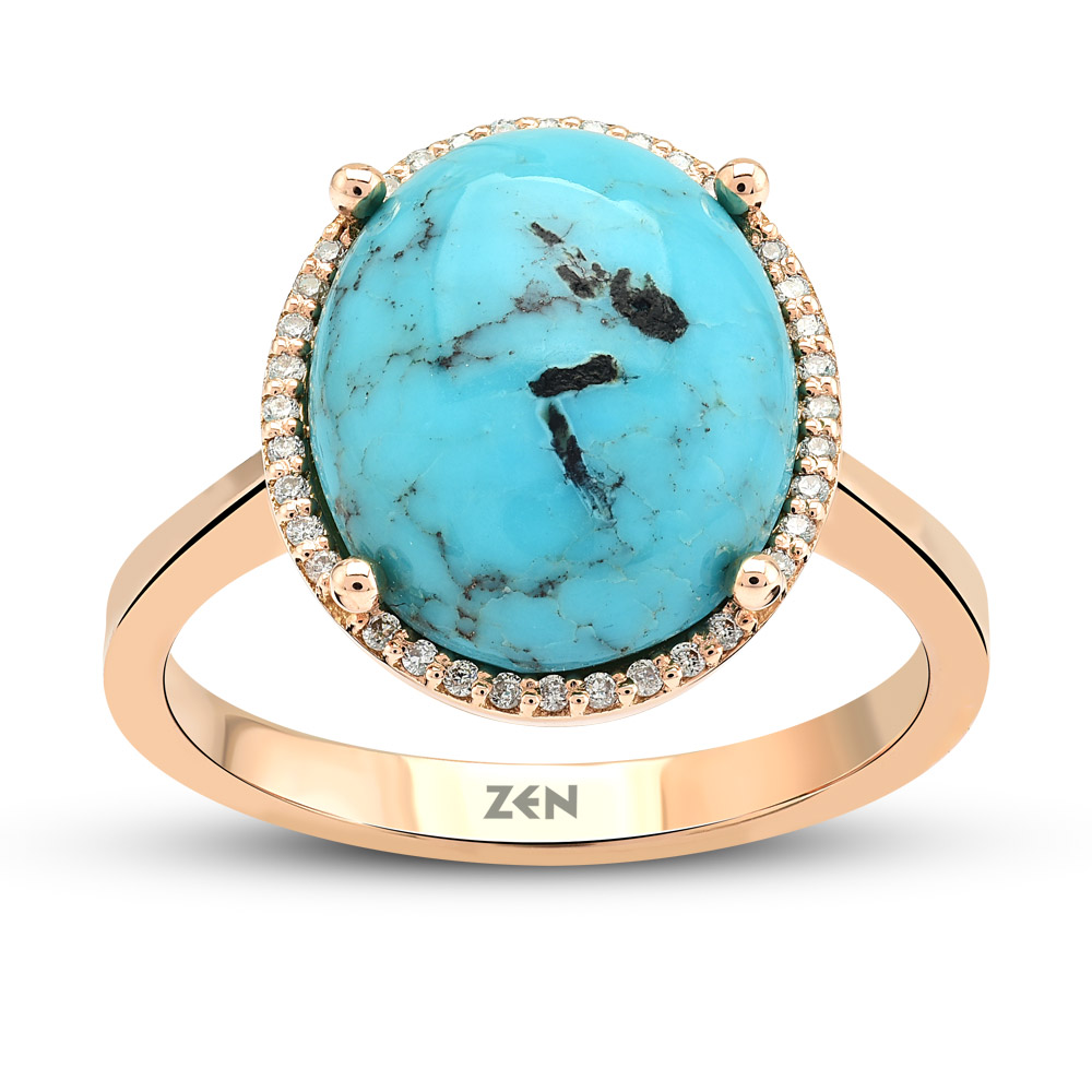 3.18 ct Turquoise Diamond Ring