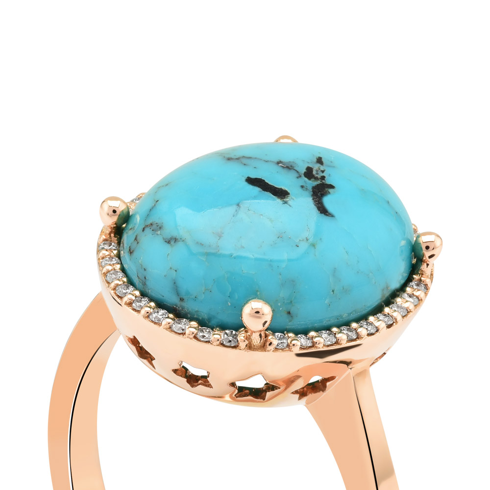 3.18 ct Turquoise Diamond Ring