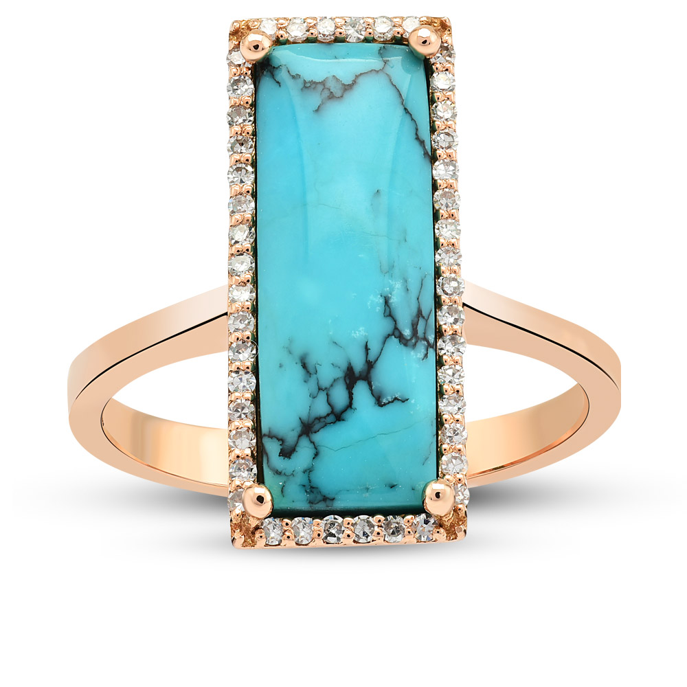 2.14 ct Diamond Turquoise Ring