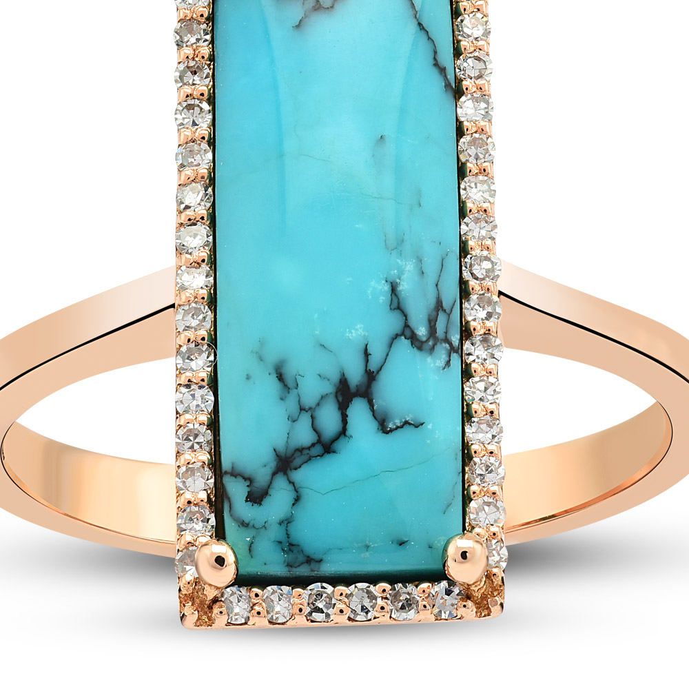 2.14 ct Diamond Turquoise Ring