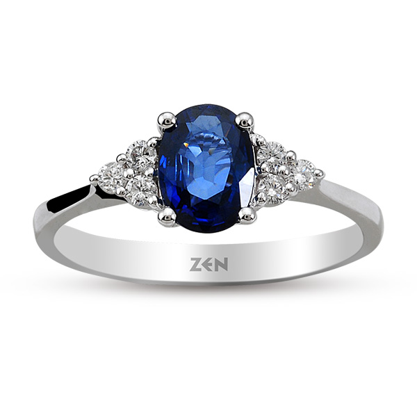 1.02 ct Sapphire Diamond Ring
