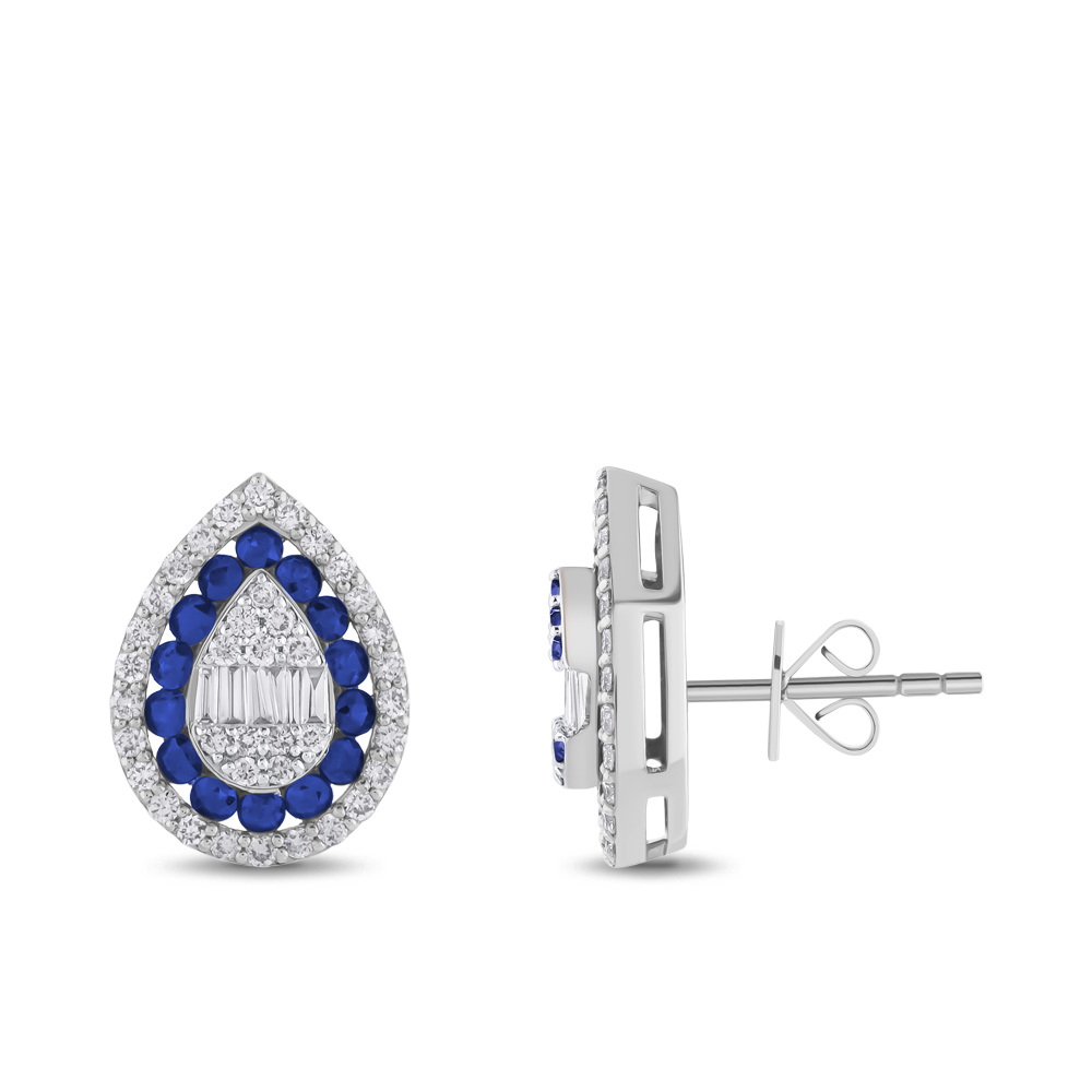 Sapphire Diamond Earring