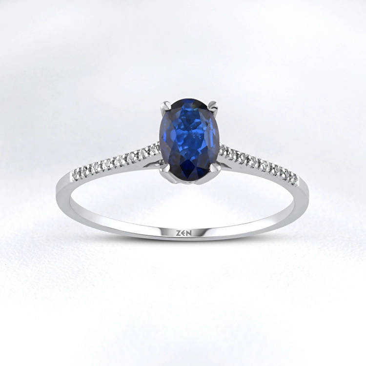Sapphire Diamond Ring