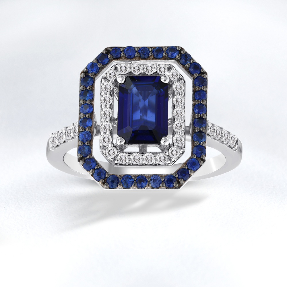 Sapphire Diamond Ring