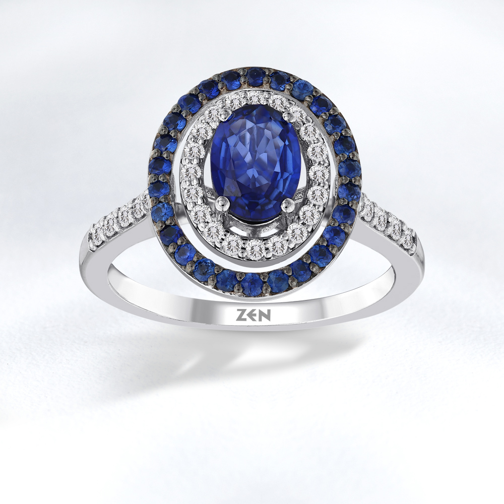 Sapphire Diamond Ring
