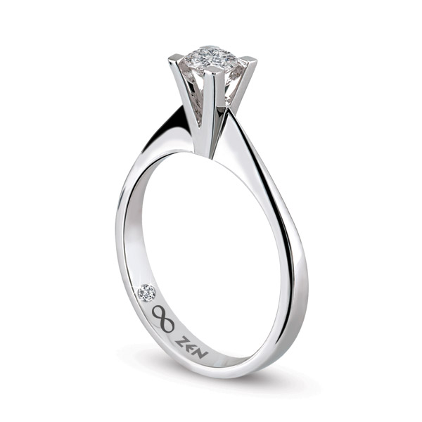 0.08 ct Solitaire Diamond Engagement Ring