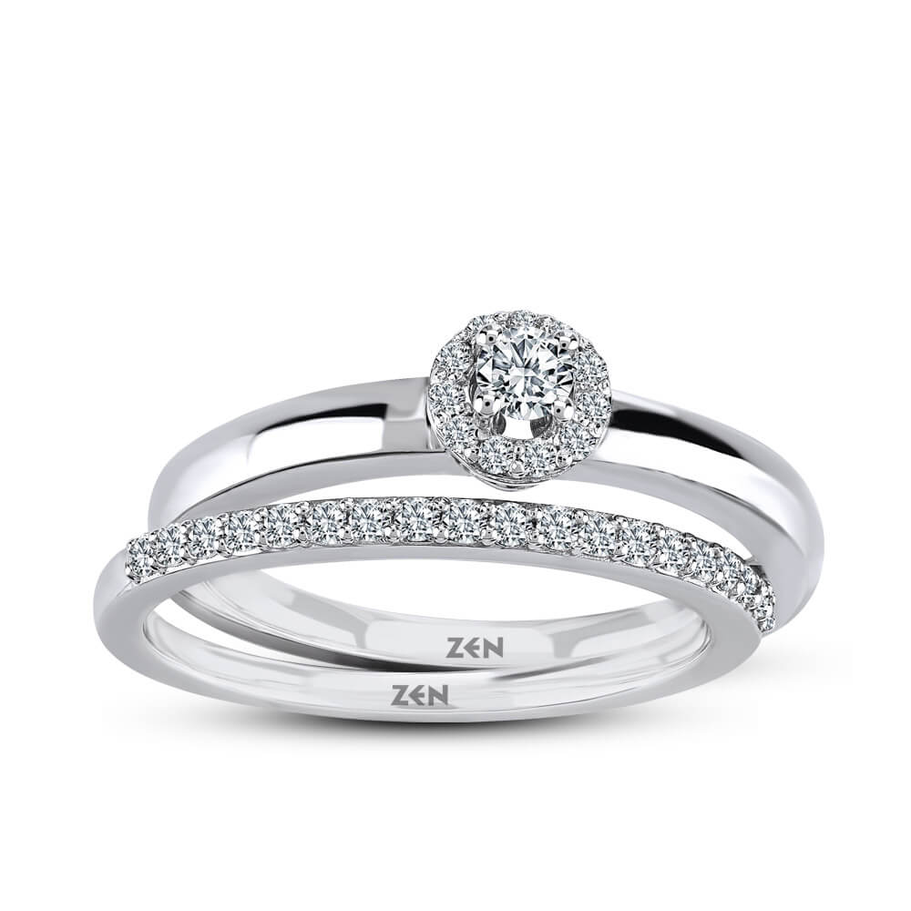0.30 ct Twins Dual Solitaire Diamond Ring
