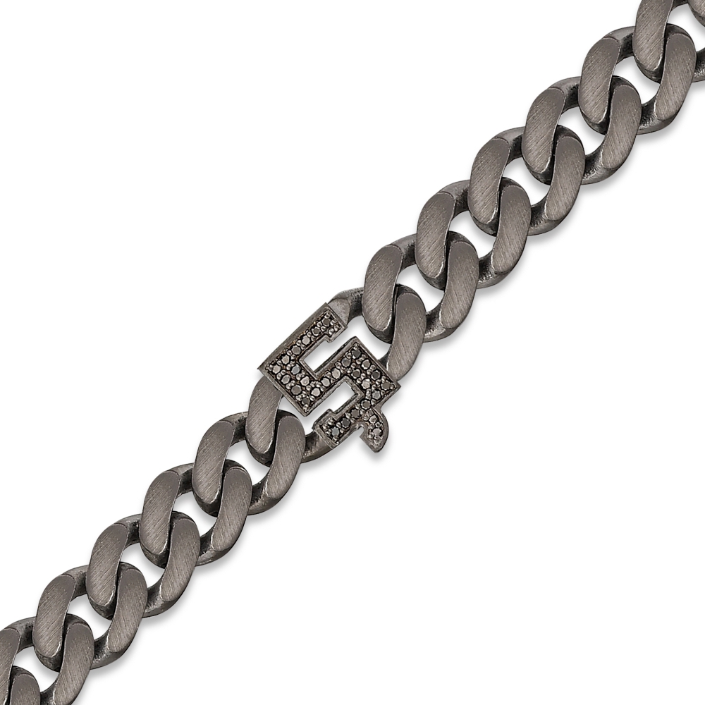 Letter Ş Silver Diamond Bracelet