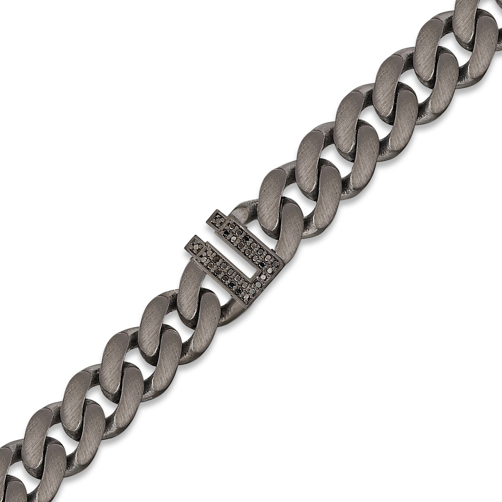 Letter Ü Silver Diamond Bracelet