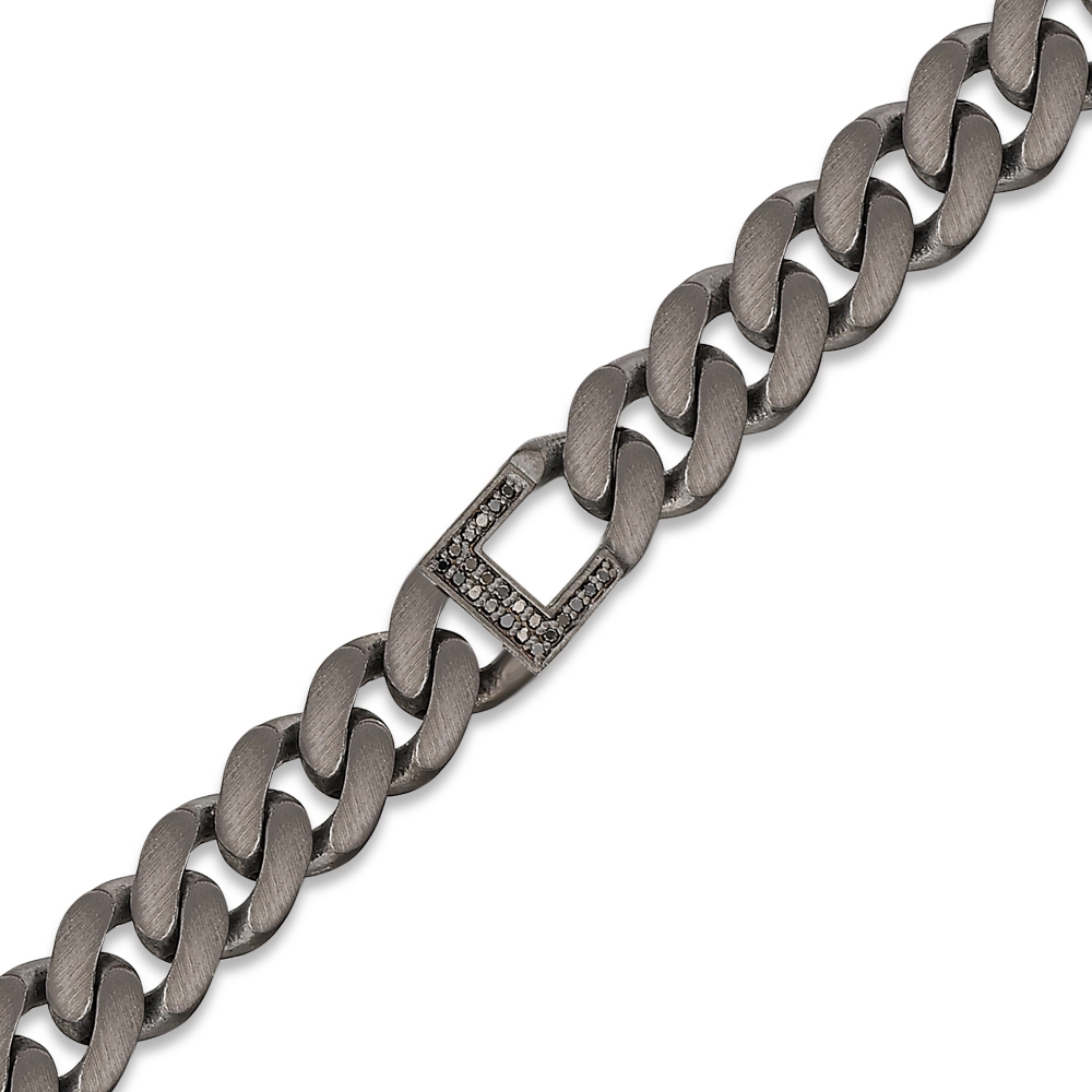 Letter C Silver Diamond Bracelet