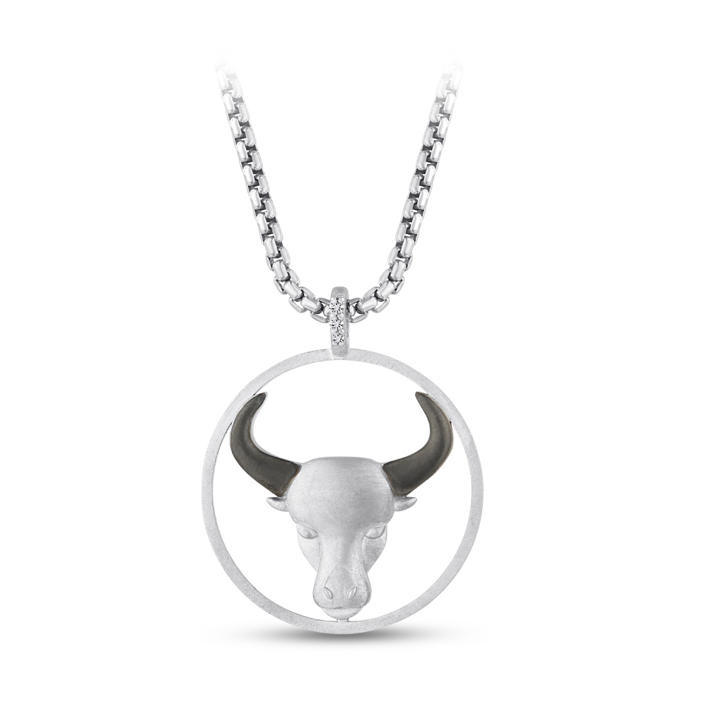 Silver Taurus Necklace