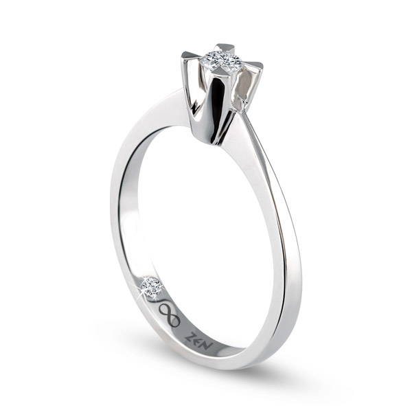 0.13 ct Solitaire Diamond Engagement Ring