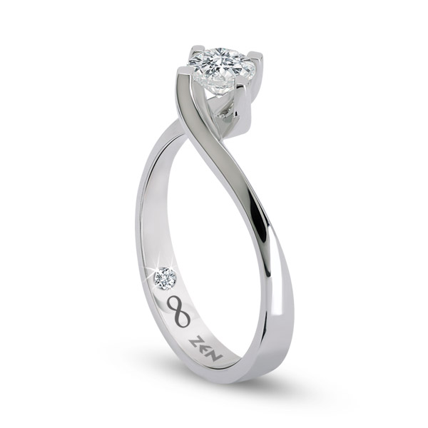 0.09 ct Solitaire Diamond Engagement Ring