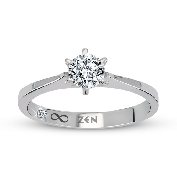 0.18 ct Solitaire Engagement Ring