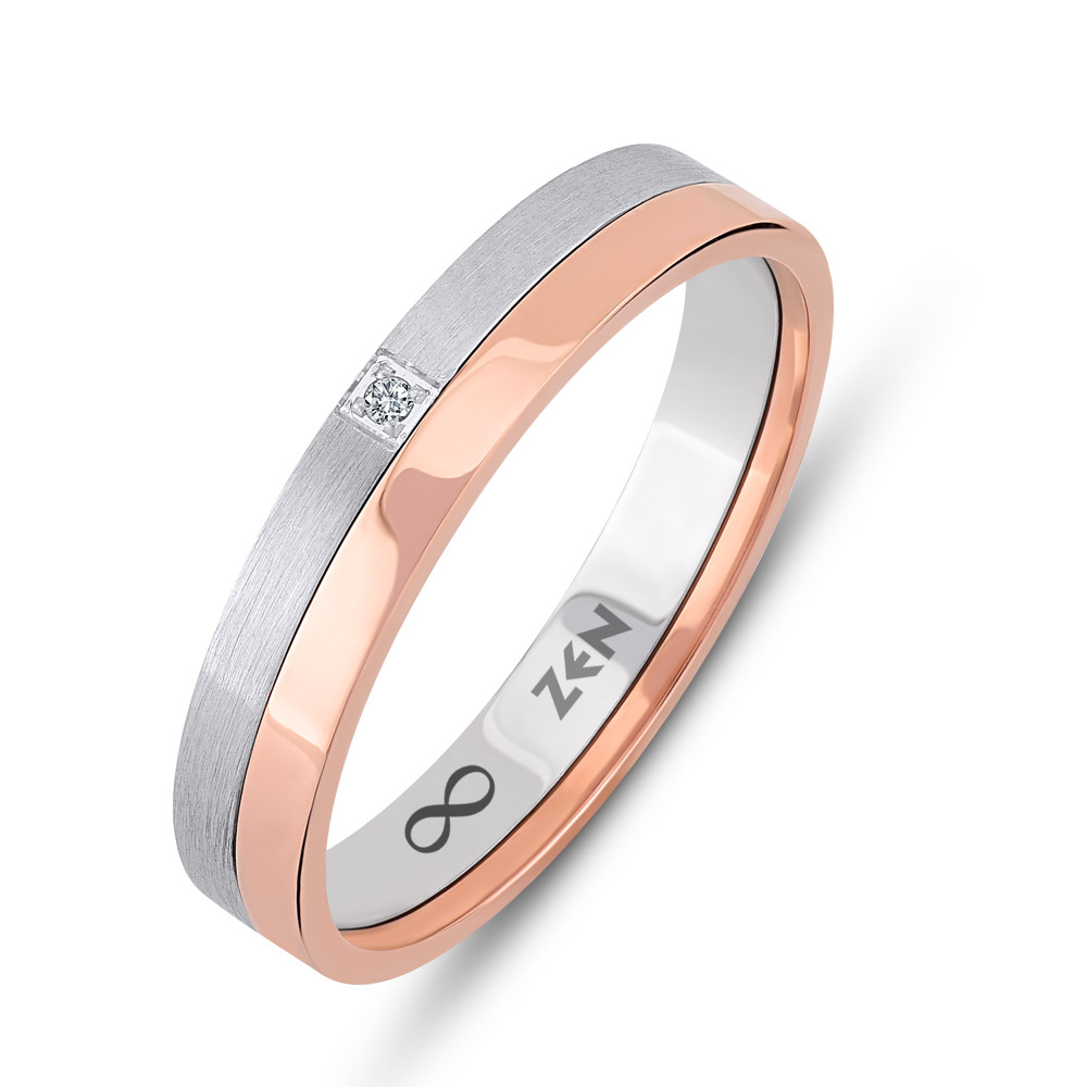 0.01 ct Diamond Modern Wedding Ring