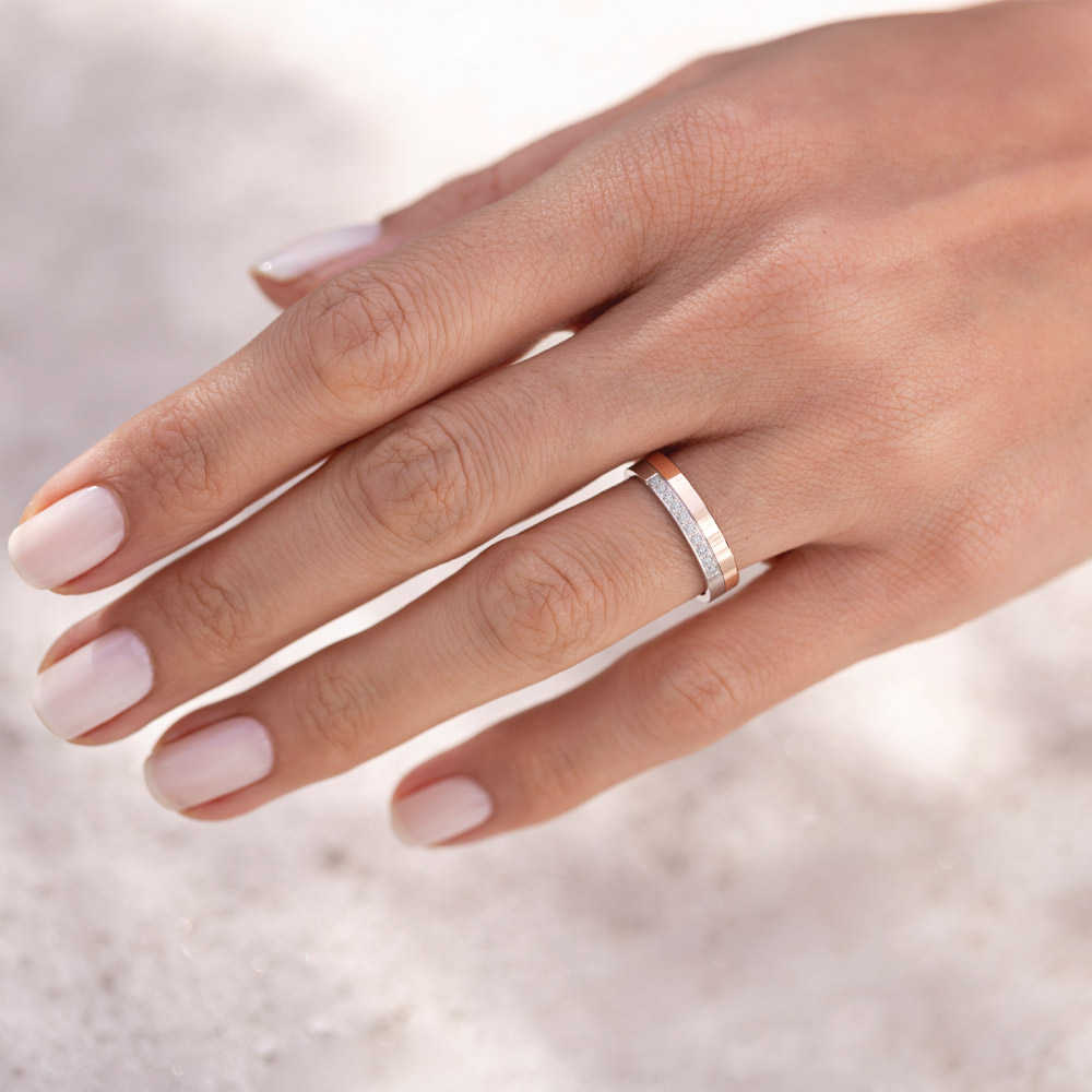 0.10 ct Diamond Modern Wedding Ring