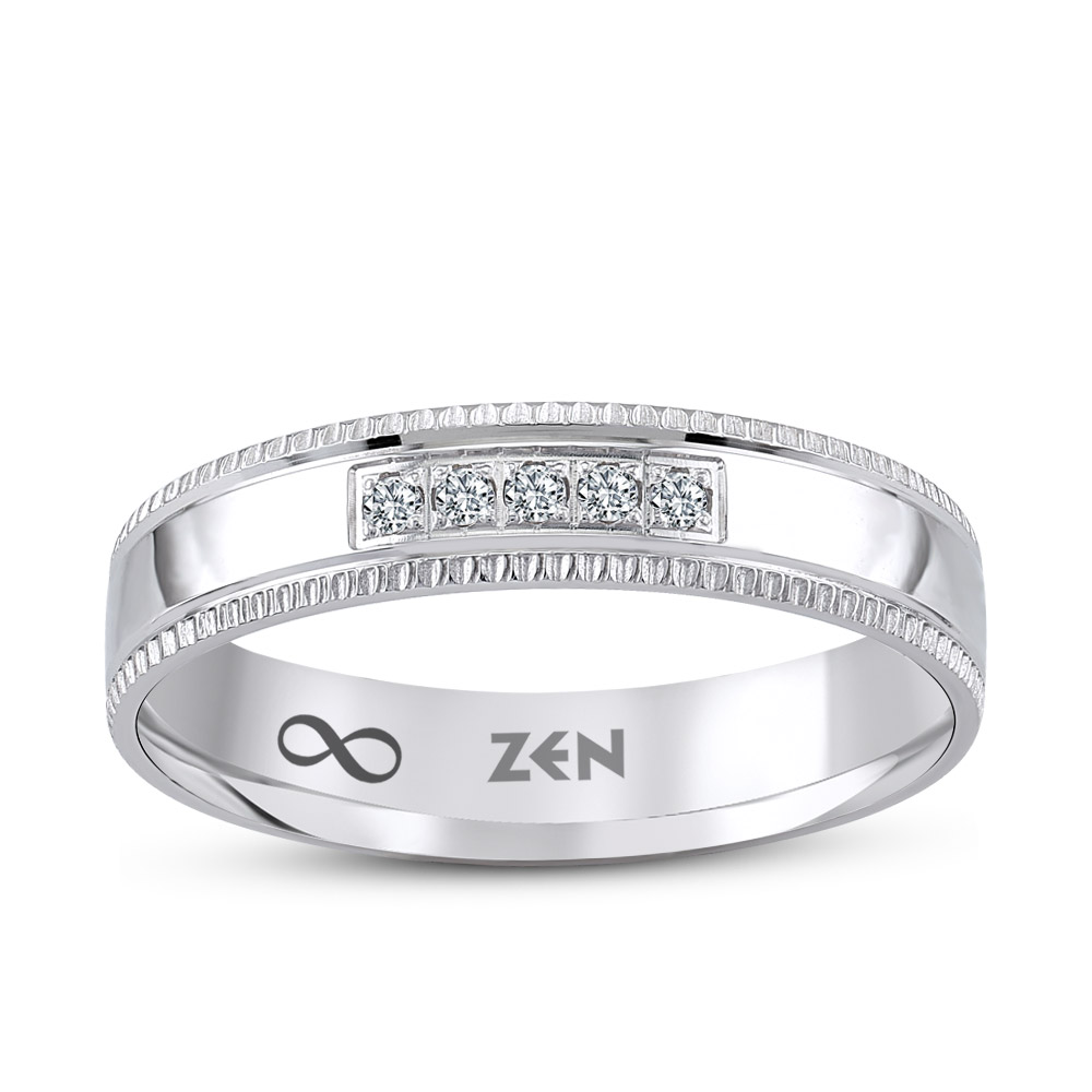 0.05 ct Diamond Modern Wedding Ring
