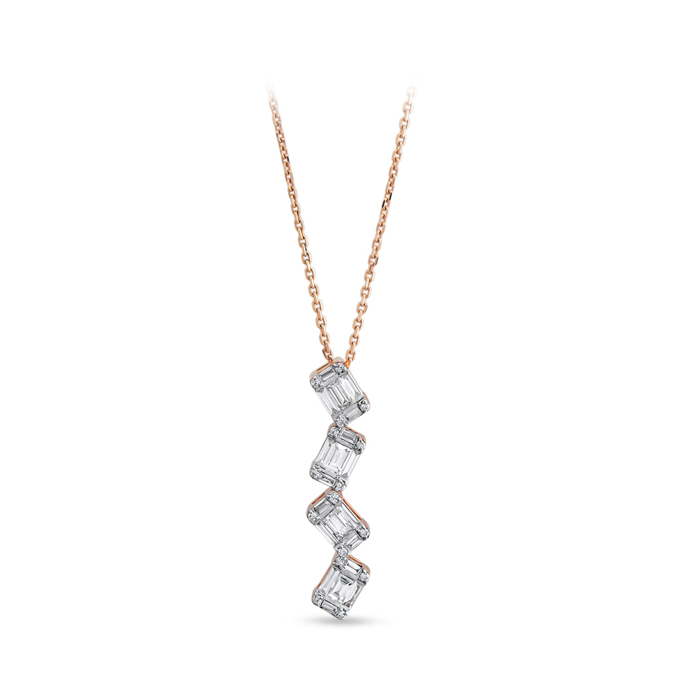 Baguette Diamond Necklace