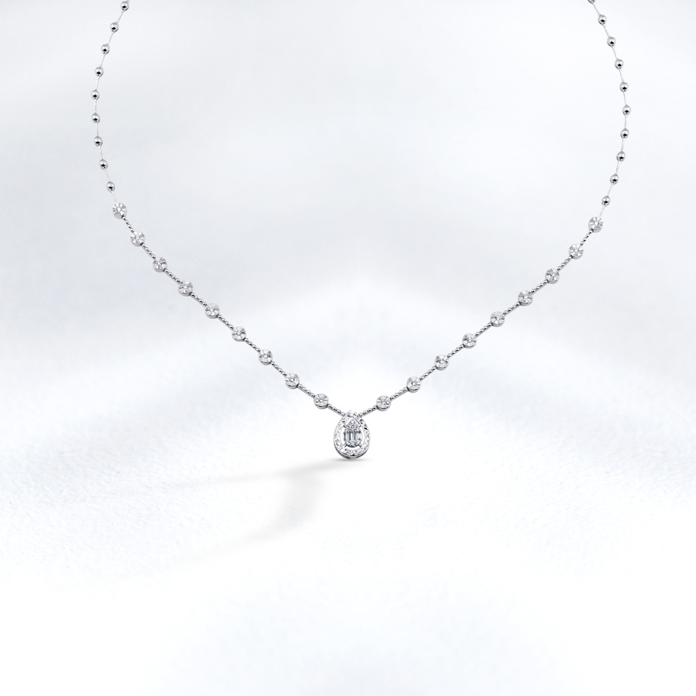 Baguette Diamond Necklace