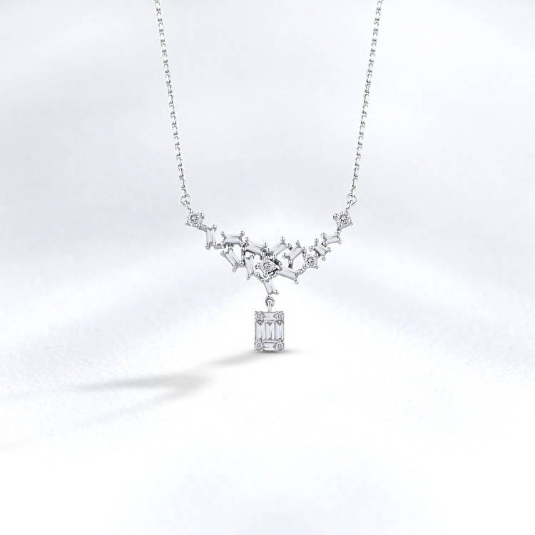 Baguette Diamond Necklace