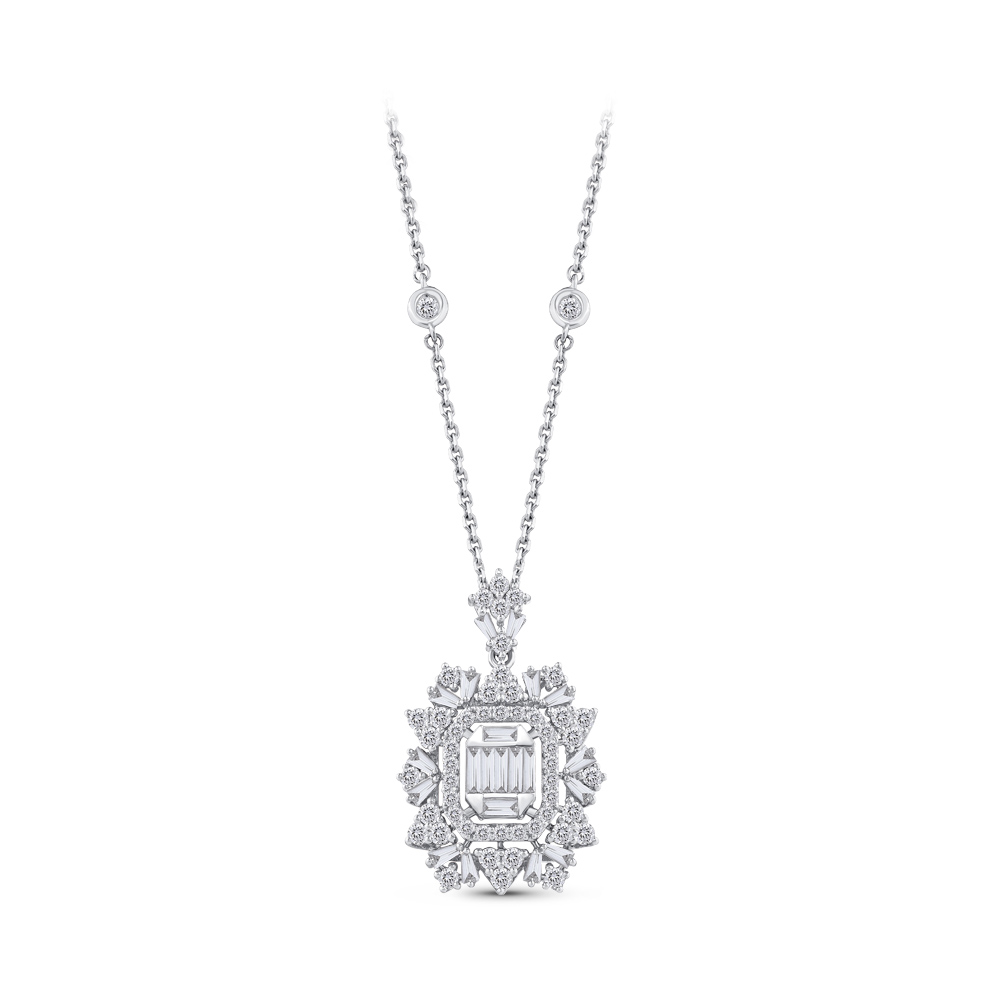 Baguette Diamond Necklace