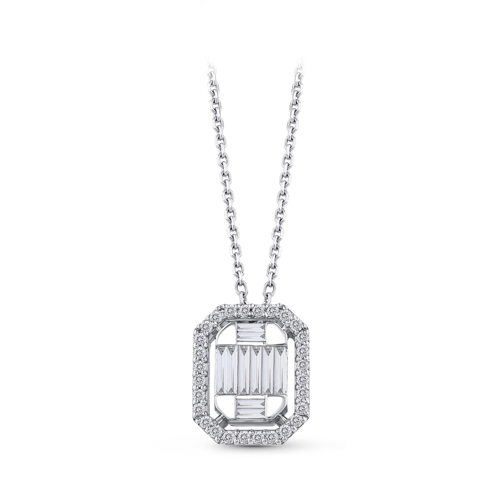 Baguette Diamond Necklace
