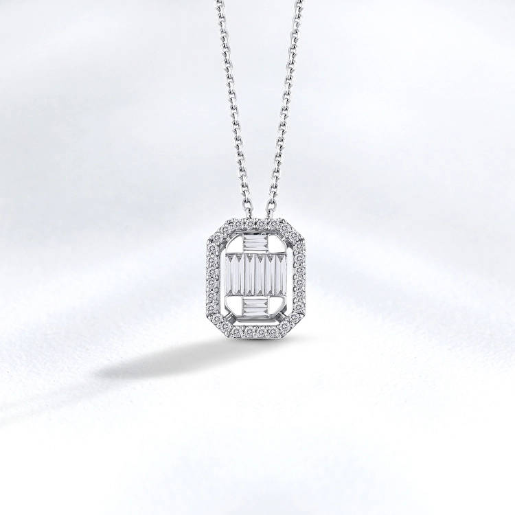 Baguette Diamond Necklace