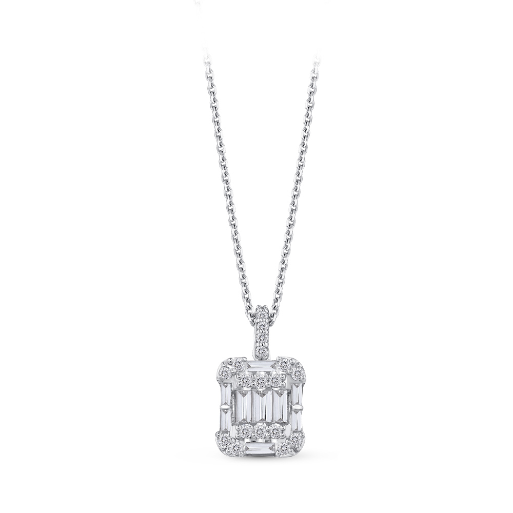Baguette Diamond Necklace