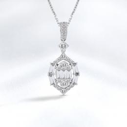Baguette Diamond Necklace
