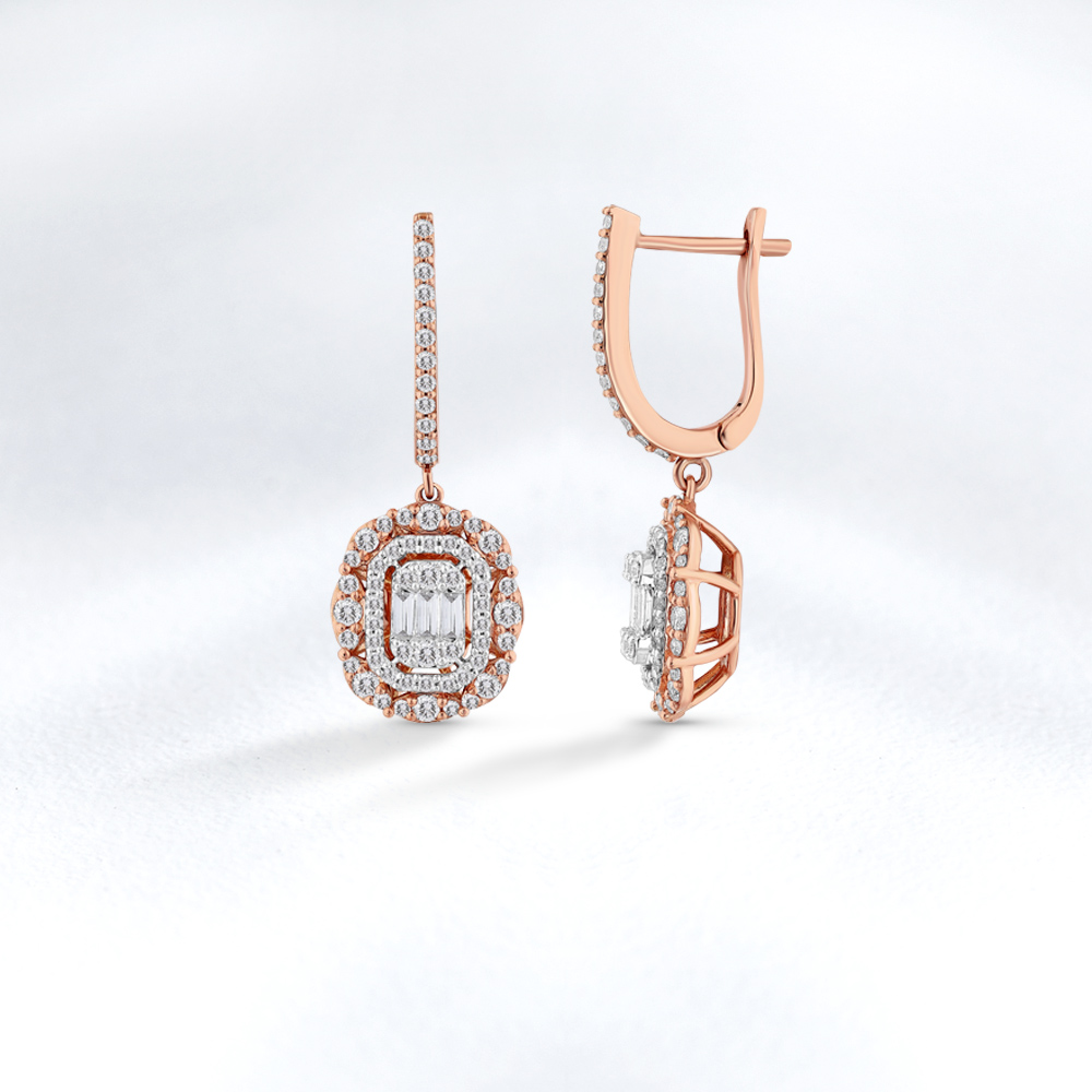 Baguette Diamond Earring