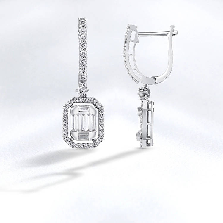 Baguette Diamond Earring