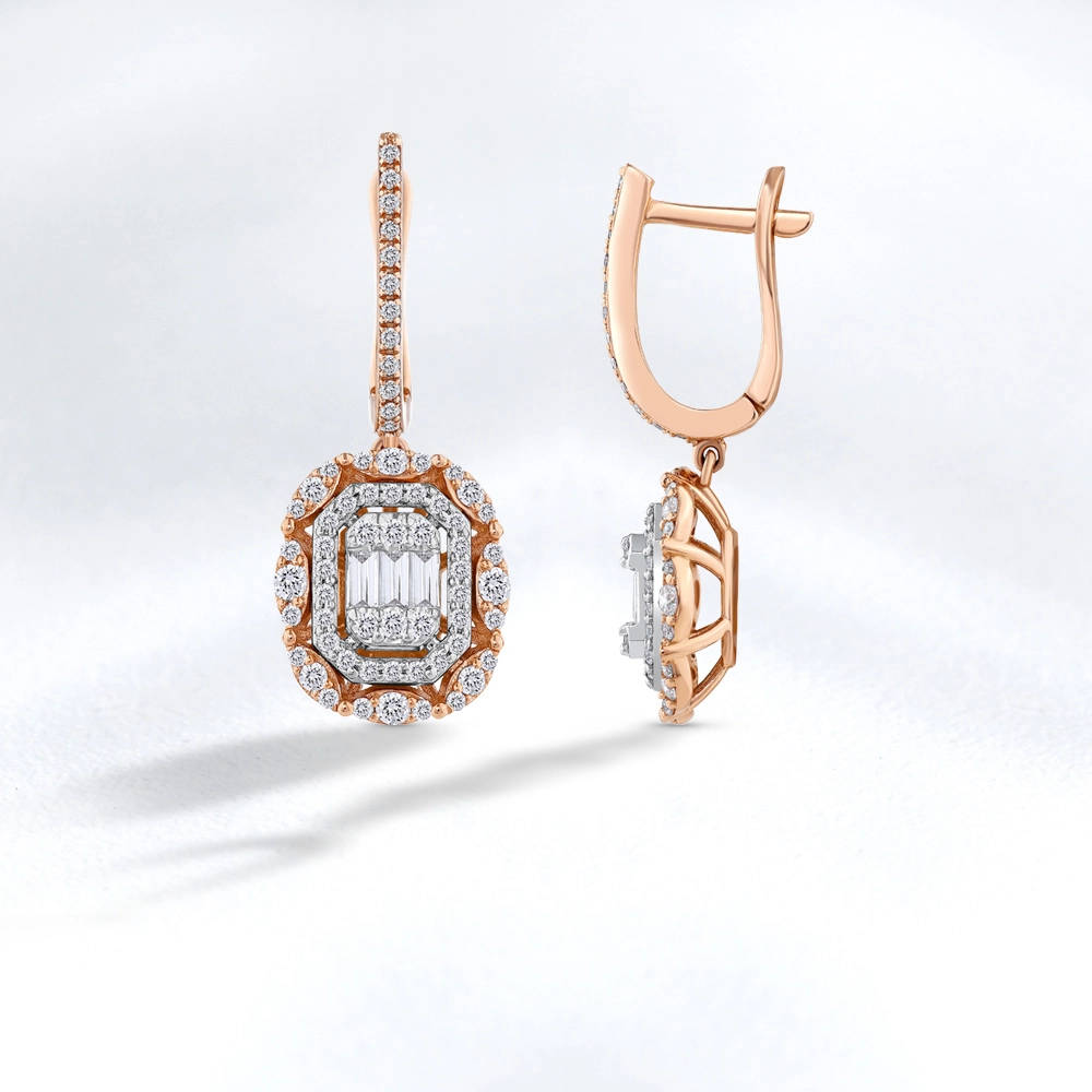 Baguette Diamond Earring