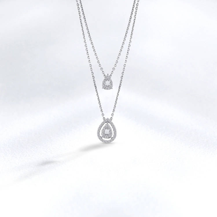 Baguette Diamond Necklace