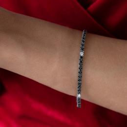 Black Diamond Tennis Bracelet