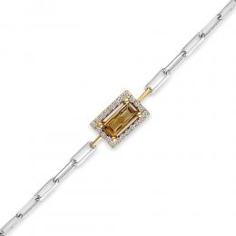 Citrine Diamond Bracelet