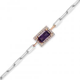 Amethyst Diamond Bracelet