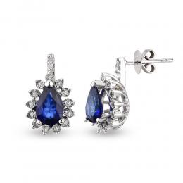 Sapphire Diamond Ear Stud