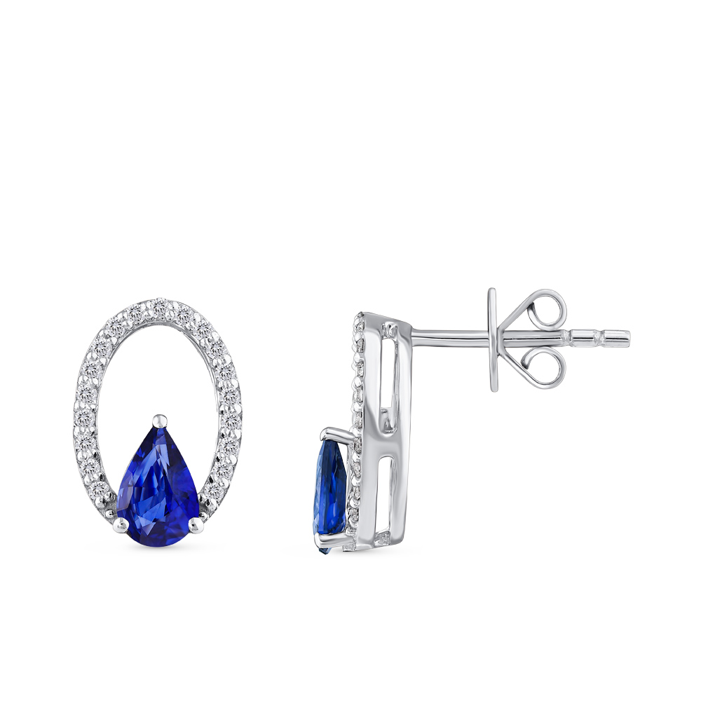 Sapphire Diamond Earring