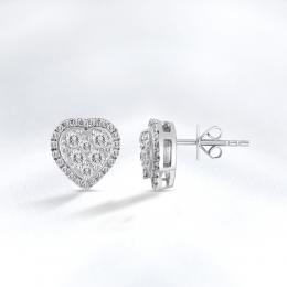 Heart Diamond Earstud
