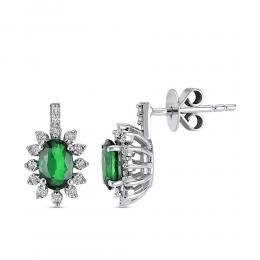 Emerald Diamond Earrings