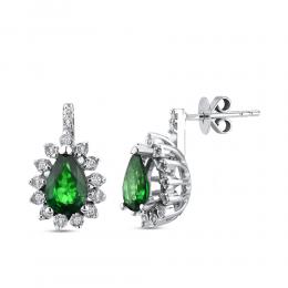 Emerald Diamond Earrings
