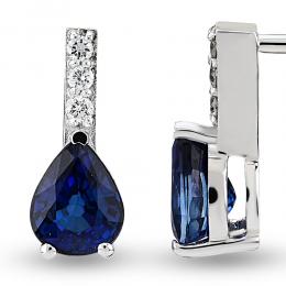 Sapphire Diamond Earstud