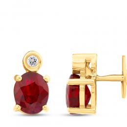 Ruby Diamond Earstud