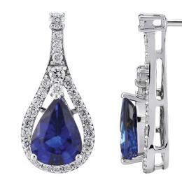 Sapphire Diamond Earstud