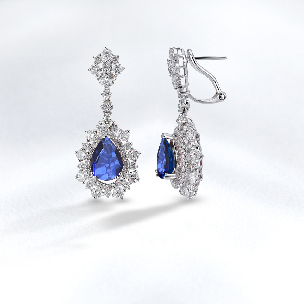 Sapphire Diamond Earring