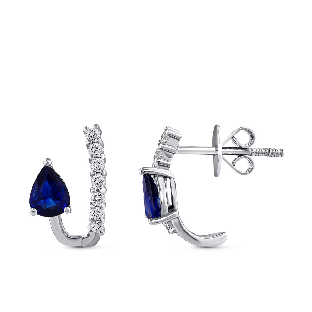 Sapphire Diamond Earring