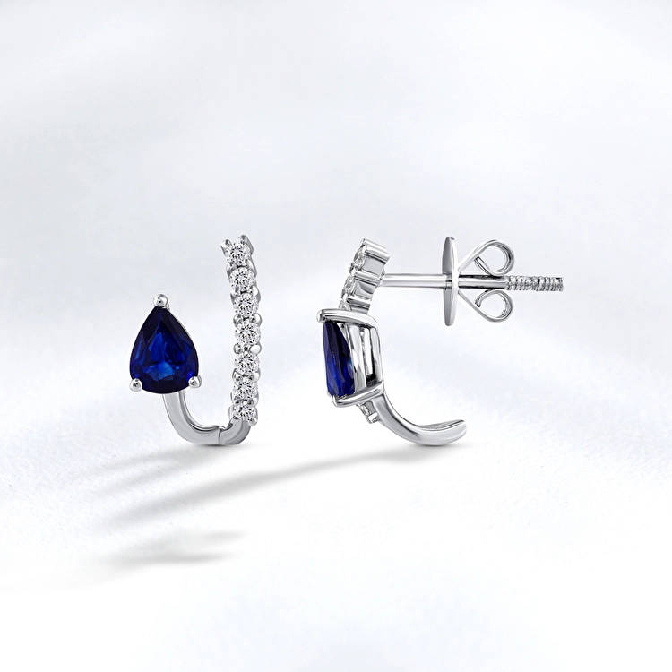 Sapphire Diamond Earring