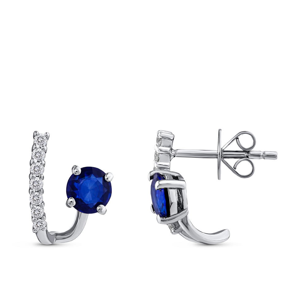 Sapphire Diamond Earring